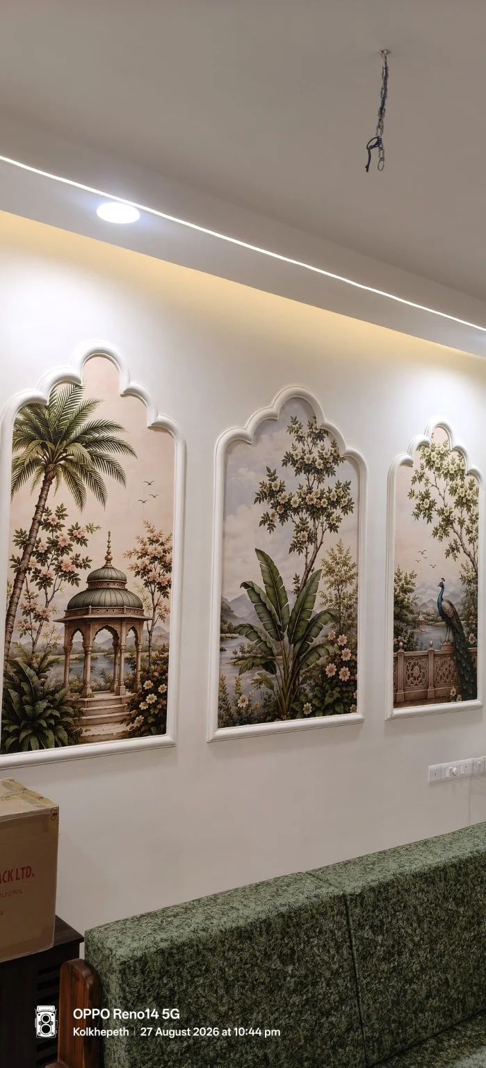 Decorative arch wall installation