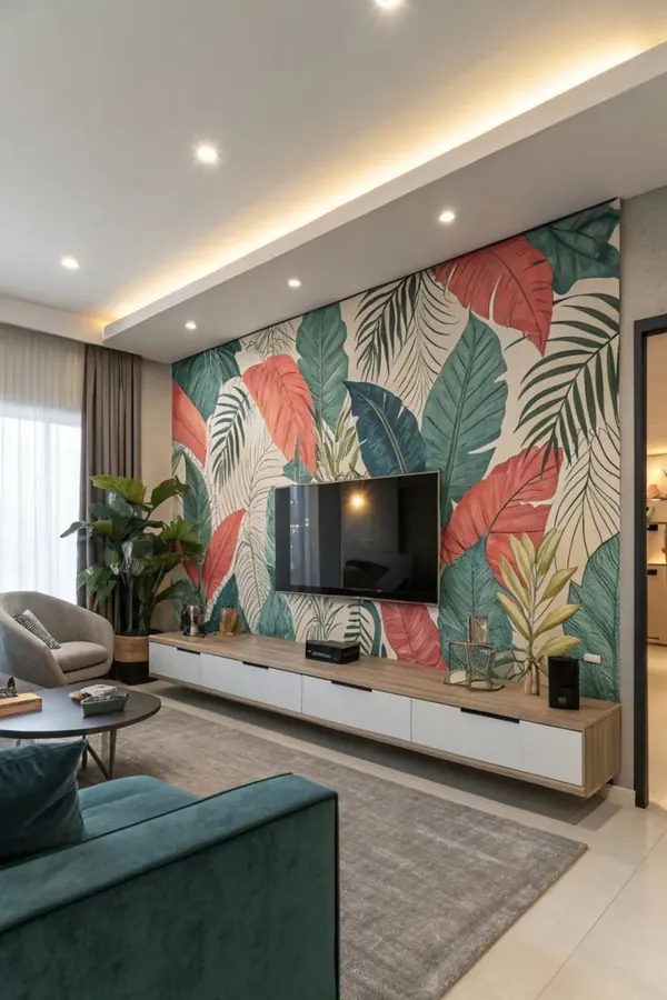 Tropical TV backdrop